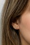 Heliophilia Silver Pendientes de Plata de Ley 925 con Recubrimiento de Oro y Circón